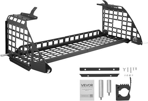 VEVOR Rear Trunk Cargo Rack, for 2010-2024 Toyota 4Runner, 220 lbs Capacity, Aluminum Alloy Basket Tray Interior Storage Luggage Carrier, Adjustable Height Shelf Stand Organizer for Camping Trip Gear in Saudi Arabia