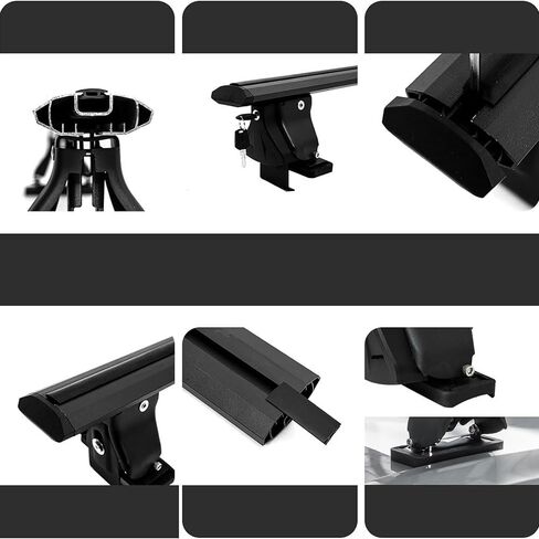 Without Roof Rail Rack Lockable Cross Bar Crossbar Fits for Nissan Frontier 1998-2023 2024 Rooftop Cargo Carrier Luggage Rack Crossbar(Black) in Saudi Arabia
