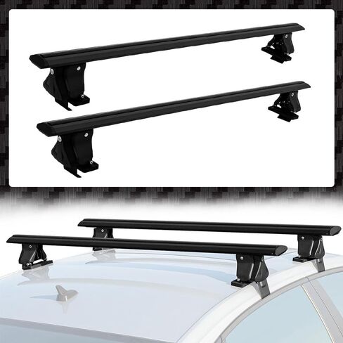 Without Roof Rail Rack Lockable Cross Bar Crossbar Fits for Nissan Frontier 1998-2023 2024 Rooftop Cargo Carrier Luggage Rack Crossbar(Black) in Saudi Arabia