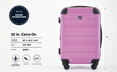 Travelers Club Phoenix Luggage, Mulberry, 22-Inch Carry-On in Saudi Arabia