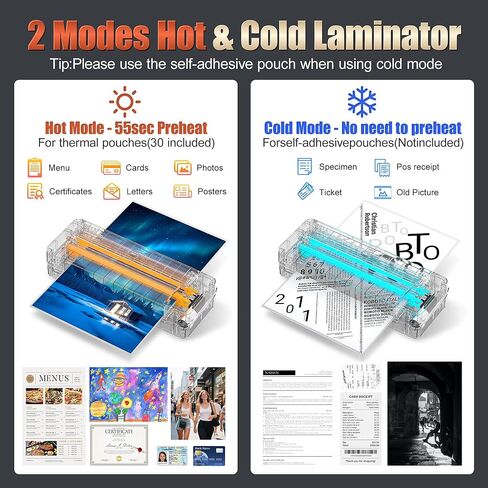 آلة تغليف تجارية بأربع أسطوانات مقاس 13 بوصة، آلة تغليف بسُمك 3-10 مل، تسخين سريع لمدة 55 ثانية وسرعة تصفيح 1000 مم/الدقيقة للتغليف مقاس 11 × 17 وA3، تتضمن 30 ورقة للمكتب والمدرسة (أسود) in Kuwait