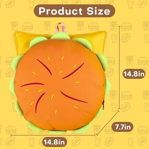 حقيبة ظهر تشيز برجر، حقيبة ظهر همبرغر رائعة ومبتكرة ومبتكرة، حقائب ظهر برجر الجبن متعددة الاستخدامات وممتعة وعصرية ومتعددة الأقسام in Kuwait