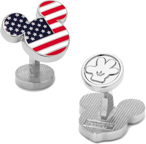 Disney Stars and Stripes Mickey Mouse Cufflinks, Officially Licensed in Saudi Arabia