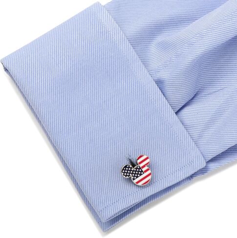 Disney Stars and Stripes Mickey Mouse Cufflinks, Officially Licensed in Saudi Arabia