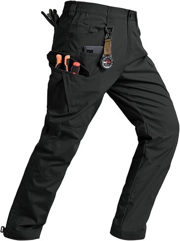 TBMPOY Men's Water Resistant Cargo Work Pants Ripstop Tactical Hiking Military Construction Outdoor Pants 10 Pockets in Saudi Arabia