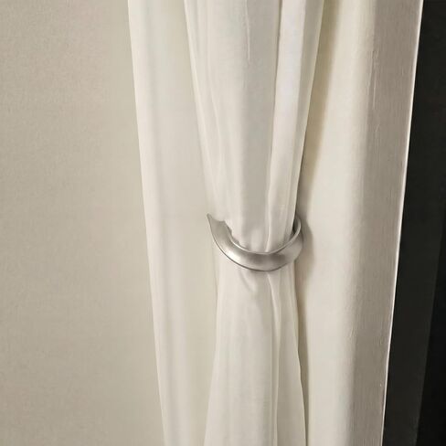 Chumia 2 Pcs Brushed Nickel Metal Curtain Holdbacks Brushed Nickel Wall Mounted Drapery Tiebacks with Screws Decorative Window Treatment Holdbacks for Bedroom Livingroom Office in Saudi Arabia