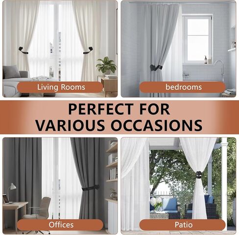 Leather Magnetic Curtain Tiebacks, 2 Pack Heart-Shaped Curtain Ties with Strong Magnets, Elegant Window Treatment Holdbacks for Living Room, Outdoor, Stylish Curtain Holders Gift for Home Decor in Saudi Arabia