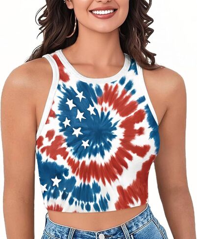 St Patrick's Day Crop Top for Women Shamrock Clover Printed Slim Tank Top in Saudi Arabia