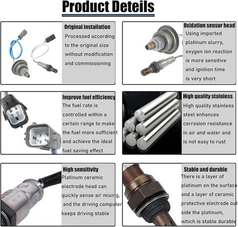 Upstream+Downstream Oxygen Sensor Compatible For Nissan Versa 1.8L Sentra 2.0L 2010 2011 2012 Cube 1.8L 2010 234-9096 234-4380 22693-1FN0A in Saudi Arabia