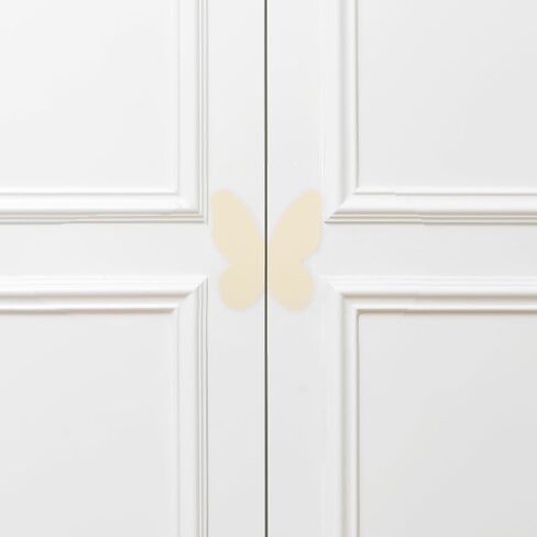 ARTIBETTER Butterfly Cabinet Door Handles for Room Furniture Cute Decorative Dresser Drawer Knobs Light Beige Pair with 32mm Hole Spacing Nursery Cabinet Pulls for Wardrobe in Saudi Arabia