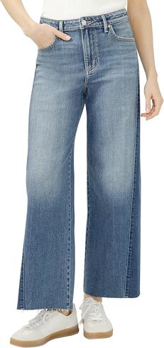Silver Jeans Co. Women's Isbister High Rise Two-Tone Wide Leg Jeans in Saudi Arabia