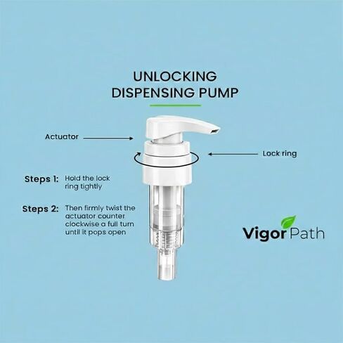 Universal Shampoo/Conditioner Dispenser Pump for Bottles, Leak Proof, Pump Top Fits 1 L/33.8 oz Bottles, 28/410 Neck Size, (Variety Pack of 2) in Kuwait
