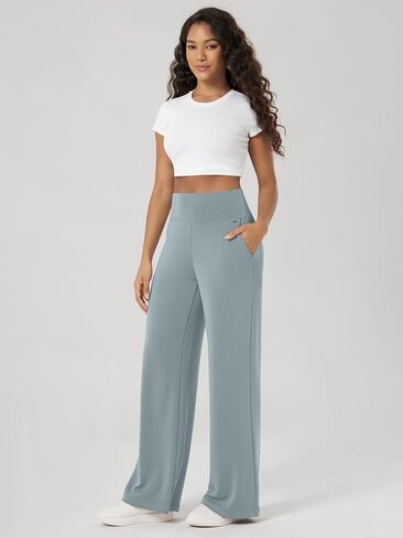 ODODOS Women's Modal Soft Adjustable Wide Leg Pants – High Waist Relaxed Fit Casual Pants with Pockets, 29" Inseam in Saudi Arabia