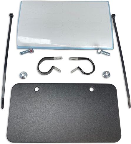 Universal ATV/UTV License Plate Mounting Kit – Black Plastic – Compatible with Polaris, Can-Am, Kawasaki, Yamaha Models – by Quad Logic in Saudi Arabia