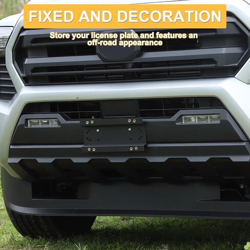 Front License Plate Bracket Holder Compatible with Toyota Tacoma 2024 2025 2026 Accessories Car Black License Plate Holders Bracket, 1Pcs in Saudi Arabia