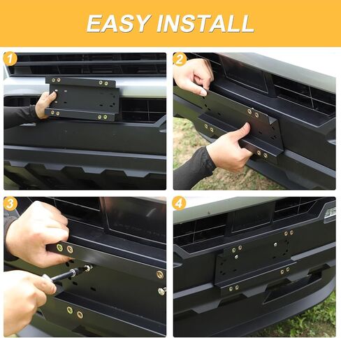 Front License Plate Bracket Holder Compatible with Toyota Tacoma 2024 2025 2026 Accessories Car Black License Plate Holders Bracket, 1Pcs in Saudi Arabia