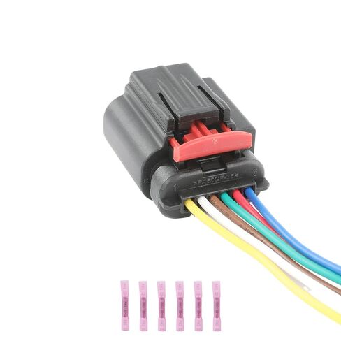 1Pcs 6-Way/Pin Mass Air Flow Connector Sensor Socket Repair Wiring Harness Auto Waterproof Plug Pigtail for Ford F-150 250 350 for Lincoln 2011-2017 Replace BR31-12B579-AA in Saudi Arabia