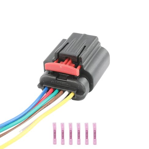 1Pcs 6-Way/Pin Mass Air Flow Connector Sensor Socket Repair Wiring Harness Auto Waterproof Plug Pigtail for Ford F-150 250 350 for Lincoln 2011-2017 Replace BR31-12B579-AA in Saudi Arabia