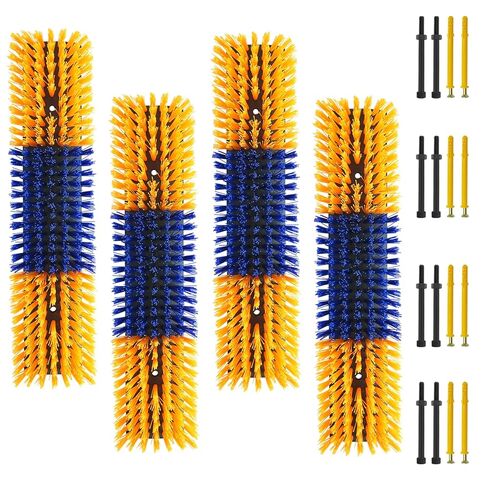 فرشاة خدش الماشية مع حامل حديد زنبركي، فرشاة خدش ظهر الحيوان للبقرة والماشية والأغنام والخيول والخنازير وأداة تدليك (أصفر) in Kuwait