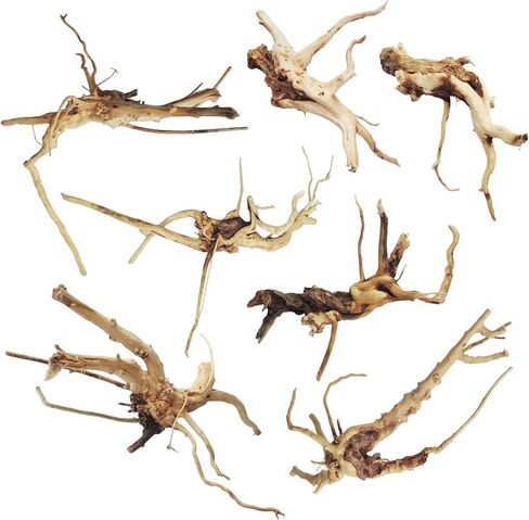 kathson حوض السمك Driftwood فروع الزواحف الخشب الطبيعي Spiderwood Driftwood لحوض السمك 5-6 "11 جهاز كمبيوتر شخصى Terrarium حلية جذع خزان الأسماك سجل الموئل الديكور شجرة جذع الديكور أحجام متنوعة الخشب in Saudi Arabia