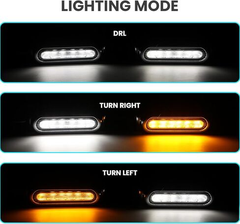 Highway Bar Lights Turn Signal for Street Glide 2024+, Chrome LED Crash Bar Light w/White DRL & Amber Turn Signal for Harley Road Glide Ultra Limited 2014-2023; FLHXSE 2023-2025; FLHXU 2025 ccessories in Saudi Arabia