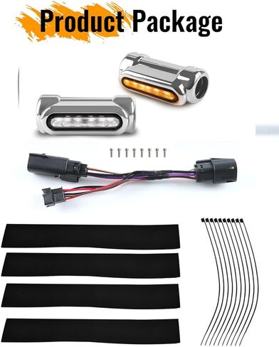 Highway Bar Lights Turn Signal for Street Glide 2024+, Chrome LED Crash Bar Light w/White DRL & Amber Turn Signal for Harley Road Glide Ultra Limited 2014-2023; FLHXSE 2023-2025; FLHXU 2025 ccessories in Saudi Arabia