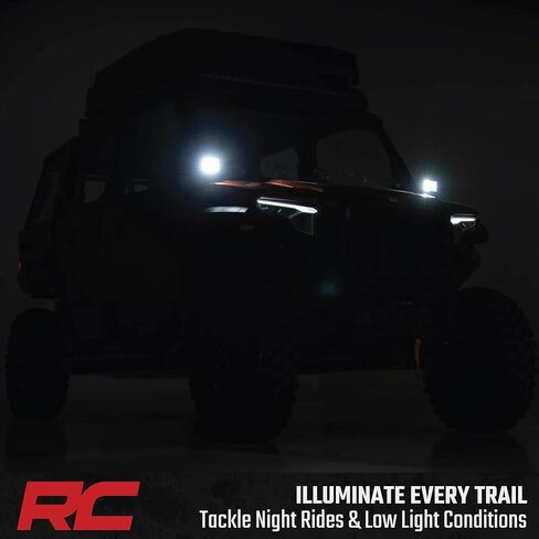 Rough Country 2" LED Cube Lights for Polaris Xpedition ADV 5-4,800 Lumens, 60W CREE LEDs, Spot-Focus Beam, Bolt-On Off-Road LED Light in Saudi Arabia