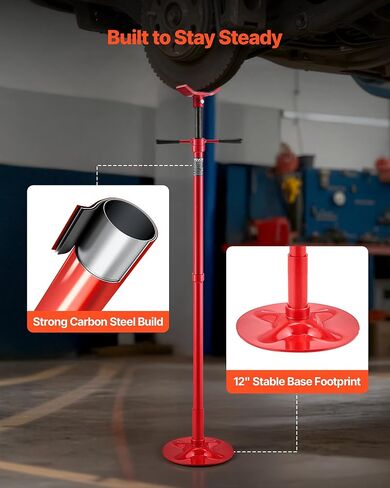 VEVOR Underhoist Support Stand, 3/4 Ton (1653 lbs) Capacity Under Hoist Jack Stand, Lifting from 54.02" to 83.86", Bearing Mounted Spin Handle, Self-Locking Threaded Screw, Support Vehicle Components in Saudi Arabia