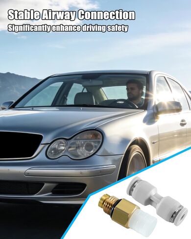 M8 Valve Suspension Accessories Compatible with Mercedes Benz W164 W211 W222 W220 W166 Audi A6 A8, Straight Connectors with 5M Air Line Hose Replace 1643201025 1643200925 1643200225, 10Pcs in Saudi Arabia