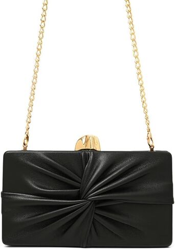 PU Leather Clutch Purse Vintage Ruched Evening Bag Unique Crossbody Handbag for Wedding Party Prom in Saudi Arabia