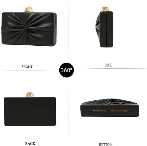 PU Leather Clutch Purse Vintage Ruched Evening Bag Unique Crossbody Handbag for Wedding Party Prom in Saudi Arabia