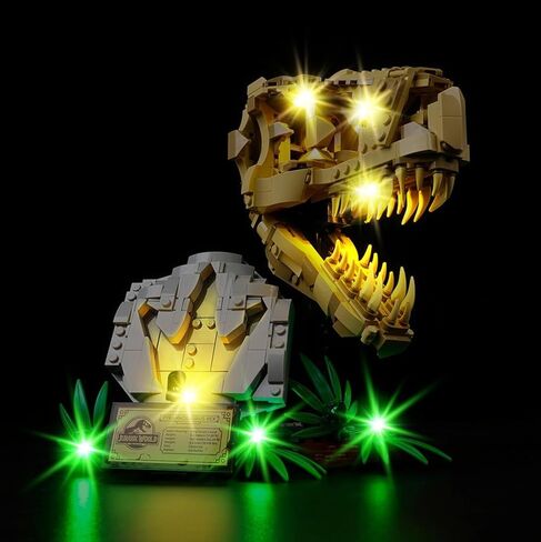 Kyglaring LED Light Kit for Lego Jurassic World Dinosaur Fossils Building Sets, Jurassic Park Indominus Rex Lighting Kit Compatible with Lego 76964 - No T Rex Dinosaur Toy Model (Classic Version) in Kuwait