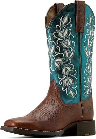 ARIAT womens Round Up Holly Wide Square Toe Western Boot in Saudi Arabia