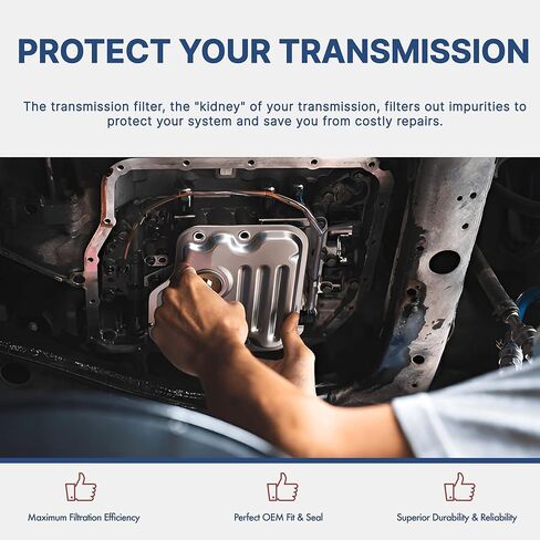 فلتر ناقل الحركة الأوتوماتيكي مع حشية المقلاة متوافق مع Hyundai Sonata 2010-2019، Tucson 2010-2021، Kia Sorento 2011-2018، Optima 2010-2019 يستبدل B458 in Kuwait