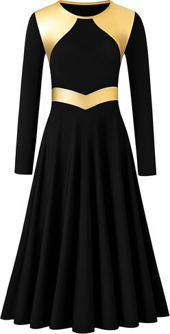 Praise Dance Dress for Women Long Sleeve Church Dancewear Fit Full Length Worship Costume in Kuwait
