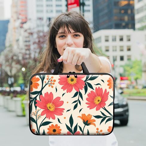 Laptop Sleeve with Handle 15.6 Inch, Waterproof Laptop Case Bag, Leopard Pattern Design Computer Sleeve Compatible with MacBook Air, Pro, HP, Dell, Lenovo, ASUS in Saudi Arabia