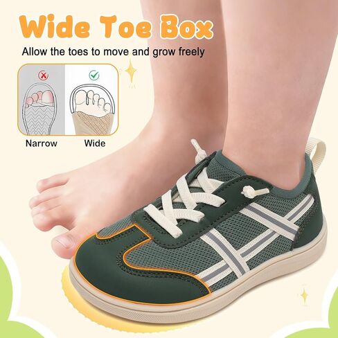 LeIsfIt Toddler Shoes Boys Girls Wide Barefoot Shoes Kids Slip on Casual Sneakers Breathable Non-Slip Sneakers for Walking Play School Tennis in Saudi Arabia