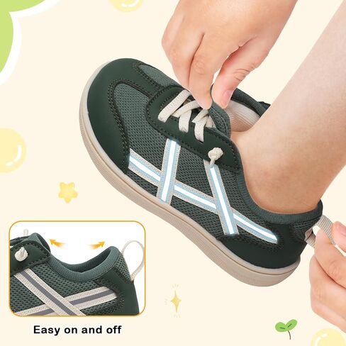 LeIsfIt Toddler Shoes Boys Girls Wide Barefoot Shoes Kids Slip on Casual Sneakers Breathable Non-Slip Sneakers for Walking Play School Tennis in Saudi Arabia