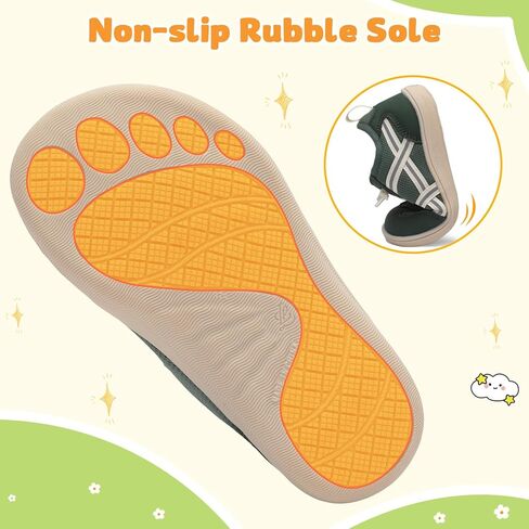 LeIsfIt Toddler Shoes Boys Girls Wide Barefoot Shoes Kids Slip on Casual Sneakers Breathable Non-Slip Sneakers for Walking Play School Tennis in Saudi Arabia