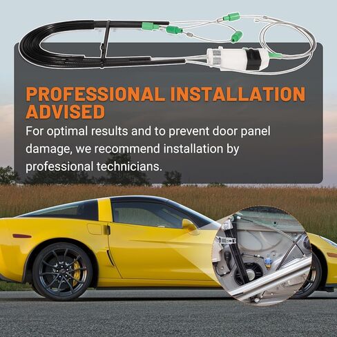 Window Regulator Repair Kit Fits for Chevrolet Corvette C6 2005-2013 Front Right Side Passenger Side Window, Fixes Stuck/Jammed Windows in Kuwait