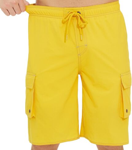 Mens Board Shorts Quick Dry Cargo Bathing Suit Swimming Trunks for Men Drawstring Beach Short in Saudi Arabia