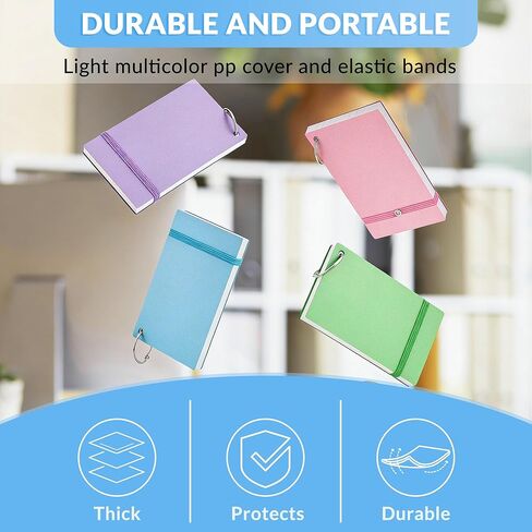 NEEWAY Ruled Index Cards with Ring 3x5 Inches, 200 Count Note Cards Lined, Flash Cards with Rings for Studying, Home and Office (Pastel) in Saudi Arabia