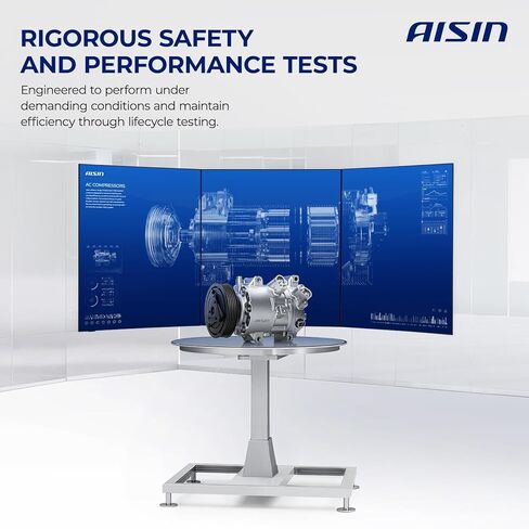 AISIN ACCF-00577 Air Conditioner AC Compressor - Compatible with Subaru Forester 2007-2014, Impreza 2008-2014, WRX 2015-2016, WRX STI 2015-2019 - 2.0L 2.5L - with 4-Pulley Groove, with Clutch in Kuwait