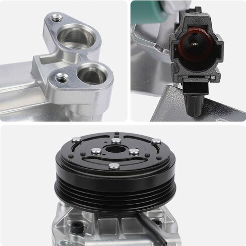 AISIN ACCF-00577 Air Conditioner AC Compressor - Compatible with Subaru Forester 2007-2014, Impreza 2008-2014, WRX 2015-2016, WRX STI 2015-2019 - 2.0L 2.5L - with 4-Pulley Groove, with Clutch in Kuwait