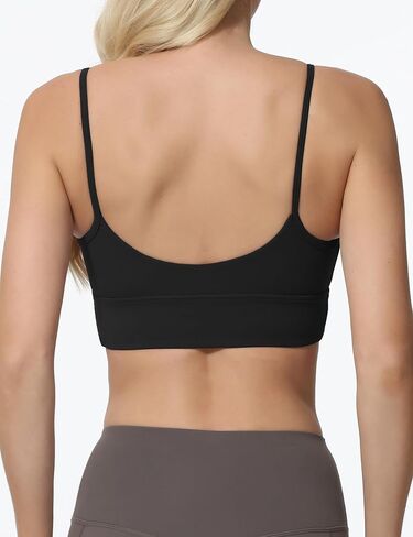 Sports Bras for Women Spaghetti Strap Padded for Yoga Running Gym Workout, Wireless Scoop Neck Bras Crop Tank Top in Saudi Arabia