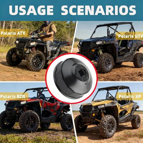 65 مم 14 مقبس فلوت مفتاح فلتر زيت UTV عالي التحمل مناسب لـ Polaris ATV، UTV، RZR، XP مناسب لـ Polaris Sportsman ACE Ranger RZR 500 570 800 900 استبدال أرقام الأجزاء 3084963 2520799 2540086 in Kuwait
