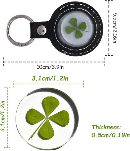 Real Shamrock Plant, Good Luck Charm Pocket Token - Keychain in Saudi Arabia