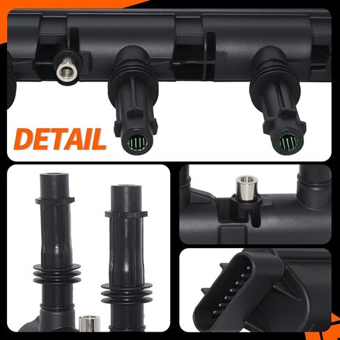 UF611 C1667 حزمة ملف الإشعال 4 مجموعات متوافقة مع كيا بوريغو فورتي كوب أوبتيما روندو هيونداي جينيسيس كوبيه سانتا في سوناتا توسان 2.0 2.4L L4 4.8L V8 in Saudi Arabia