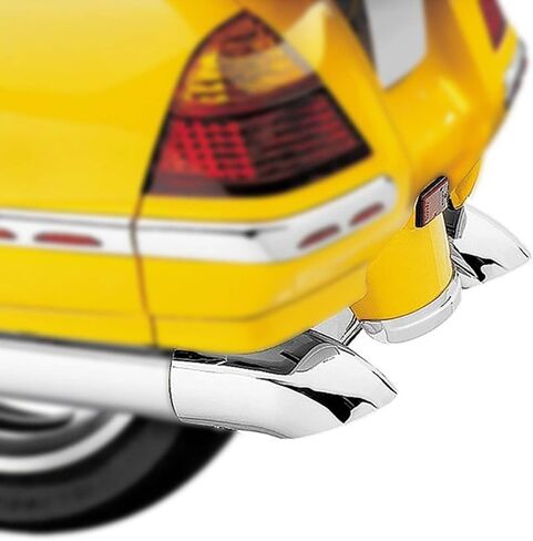Kuryakyn 7606 Motorcycle Accent Accessory: Turndown Exhaust Extensions for 2001-17 Honda Gold Wing GL1800 & F6B Motorcycles, Chrome, 1 Pair in Saudi Arabia