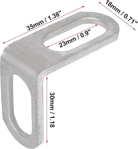 Motoforti 23mm 0.9" Motorcycle Exhaust Pipe Bracket L Shape Muffler Mounting Clamp Stainless Steel Silver Tone in Saudi Arabia